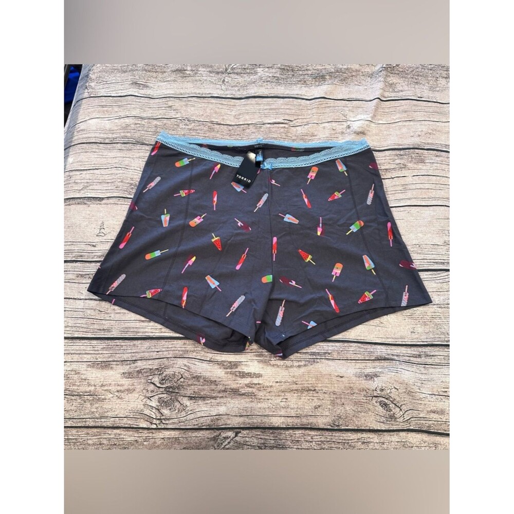 NWT torrid Foxy Lace Trim Sleep Boyshorts Las Paletas Size 2X